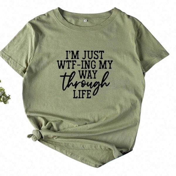 women's t-shirt through life shirt funny t women o-neck short sleeve tshirt black casual tee femme tshirts cotton y88t#, White
women's t-shirt through life shirt funny t women o-neck short sleeve tshirt black casual tee femme tshirts cotton y88t#, White