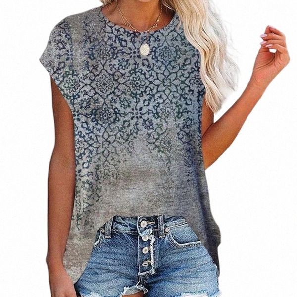 women's t-shirt clothing summer fashion o-neck tees gradient print shirt short-sleeved blusas casual loose h2wj#, White
women's t-shirt clothing summer fashion o-neck tees gradient print shirt short-sleeved blusas casual loose h2wj#, White