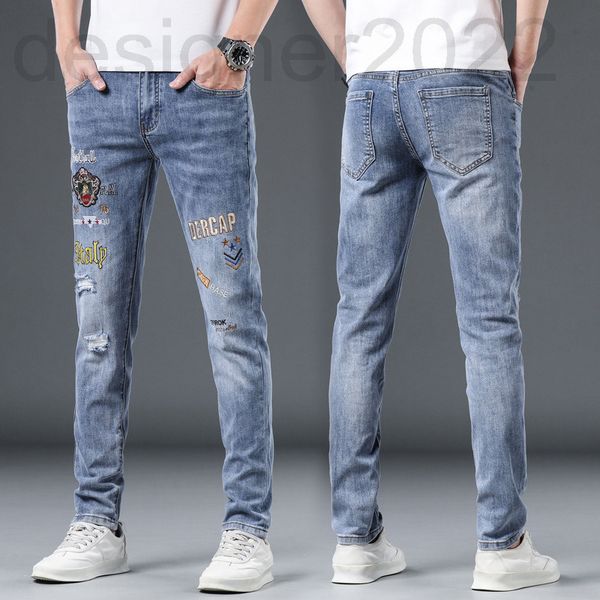 men's jeans designer spring fashion brand embroidered hole jeans men's trend versatile light blue slim straight pants z75x
men's jeans designer spring fashion brand embroidered hole jeans men's trend versatile light blue slim straight pants z75x