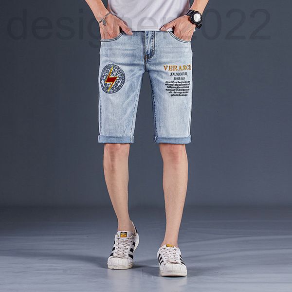 men's jeans designer summer medusa embroidered printed shorts jeans men's fashion personality slim straight pants imsd, Blue
men's jeans designer summer medusa embroidered printed shorts jeans men's fashion personality slim straight pants imsd, Blue