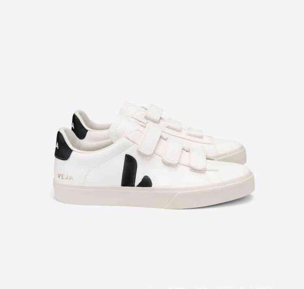 french summer autumn new veja men's and women's color matching board v word classic v lock leather small white shoes, Black
french summer autumn new veja men's and women's color matching board v word classic v lock leather small white shoes, Black