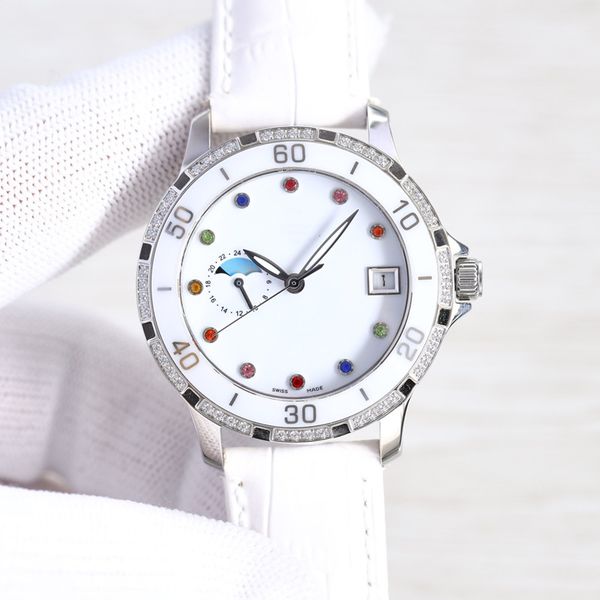 fashion women's mechanical watch 36mm ceramic bracelet bezel automatic movement 9-bit sun moon star morning sapphire mirror womens watc, Slivery;golden
fashion women's mechanical watch 36mm ceramic bracelet bezel automatic movement 9-bit sun moon star morning sapphire mirror womens watc, Slivery;golden