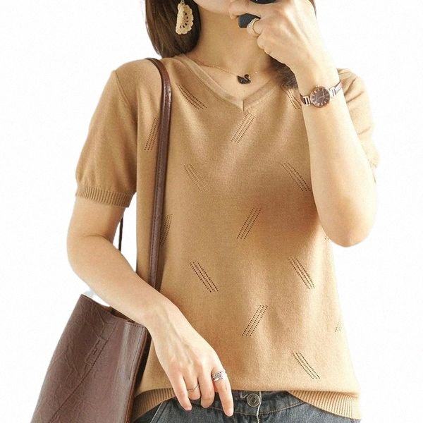 summer women's t-shirt casual hollow v-neck short sleeve female pullover 100% cotton knitted thin cool clothing tees jumper c3bf#, White
summer women's t-shirt casual hollow v-neck short sleeve female pullover 100% cotton knitted thin cool clothing tees jumper c3bf#, White