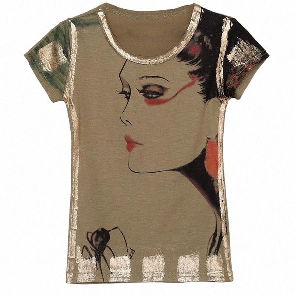 fashion bronzing cotton t-shirt wild round neck european goods western style slim short-sleeved summer female women's s8xp#, White
fashion bronzing cotton t-shirt wild round neck european goods western style slim short-sleeved summer female women's s8xp#, White