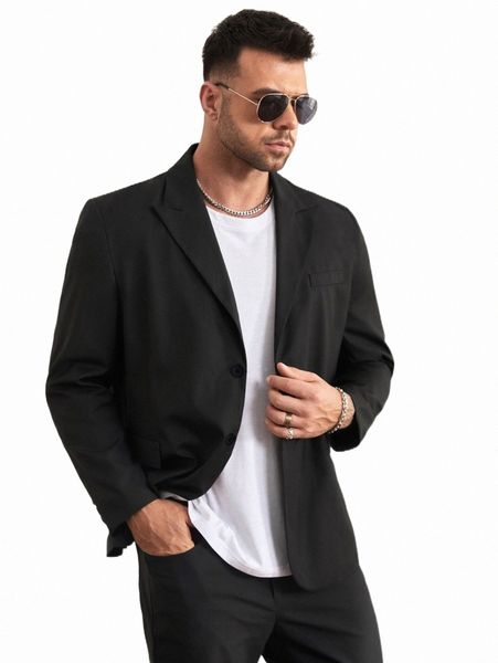 extended sizes men single breasted blazer m1fw#, White;black
extended sizes men single breasted blazer m1fw#, White;black