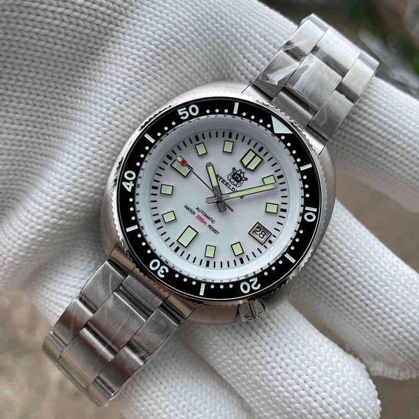 sd1970 steeldive brand 44mm men nh35 ceramic bezel diving watch with white pink turquoise dial, Slivery;brown
sd1970 steeldive brand 44mm men nh35 ceramic bezel diving watch with white pink turquoise dial, Slivery;brown
