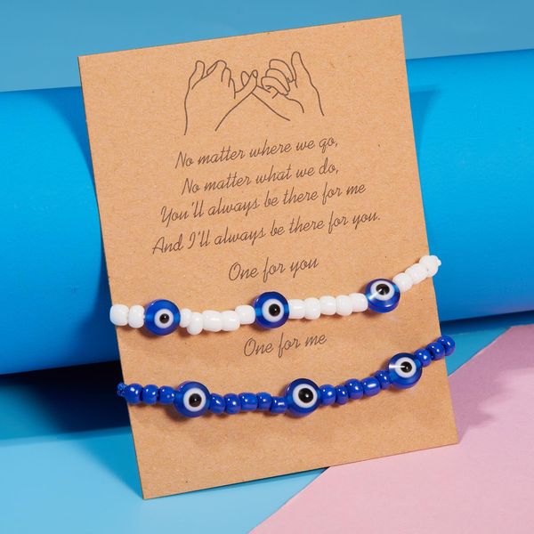 turkish blue evil strand eye bracelet sets colorful crystal resin bead rope chain eyes lucky couple bracelets for charm jewelry, Black 
turkish blue evil strand eye bracelet sets colorful crystal resin bead rope chain eyes lucky couple bracelets for charm jewelry, Black