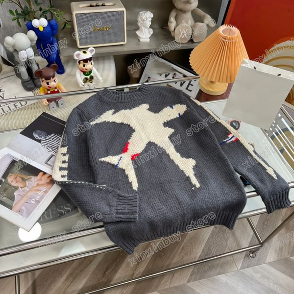 xinxinbuy mens designers sweaters womens aircraft jacquard luxury man paris fashion tees street long sleeve luxurys gray xs-l, White;black
xinxinbuy mens designers sweaters womens aircraft jacquard luxury man paris fashion tees street long sleeve luxurys gray xs-l, White;black