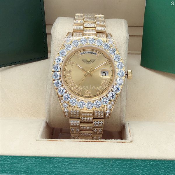 full diamond watch 218238 big diamond bezel 43mm roman dial yellow gold dail men men's 2813 automatic mechanical watches wristwatch wit, Slivery;brown
full diamond watch 218238 big diamond bezel 43mm roman dial yellow gold dail men men's 2813 automatic mechanical watches wristwatch wit, Slivery;brown