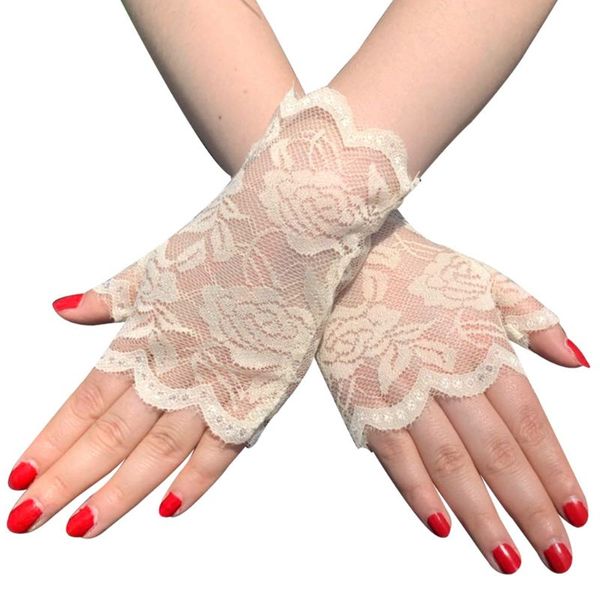 women floral lace fingerless gloves summer uv sun protection driving wedding bridal short half finger mittens 211649, Blue;gray
women floral lace fingerless gloves summer uv sun protection driving wedding bridal short half finger mittens 211649, Blue;gray