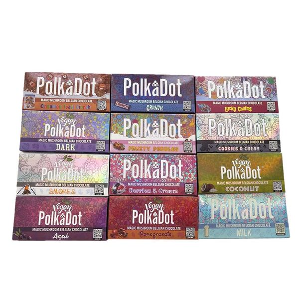 27 flavors polkadot mushroom chocolate bar package boxes compatible mold w/master box
27 flavors polkadot mushroom chocolate bar package boxes compatible mold w/master box