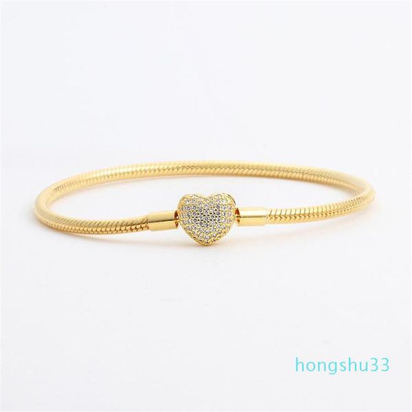 18k yellow gold plated cz diamond heart bracelets original box set for pandora 925 silver snake chain bracelet for women wedding j2289, Golden;silver
18k yellow gold plated cz diamond heart bracelets original box set for pandora 925 silver snake chain bracelet for women wedding j2289, Golden;silver