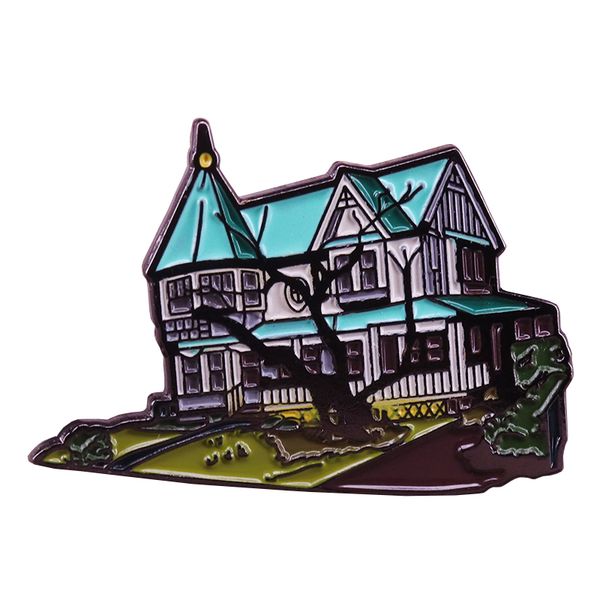 the klopek house pin the burbs 1989 movie strange and unusual family brooch architectural aesthetics badge, Blue
the klopek house pin the burbs 1989 movie strange and unusual family brooch architectural aesthetics badge, Blue