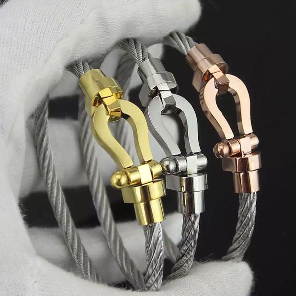luxury original stainless steel horseshoe bracelet rope screw bracelet wire buckle bangles magnetic wristband jewelry, Golden;silver
luxury original stainless steel horseshoe bracelet rope screw bracelet wire buckle bangles magnetic wristband jewelry, Golden;silver