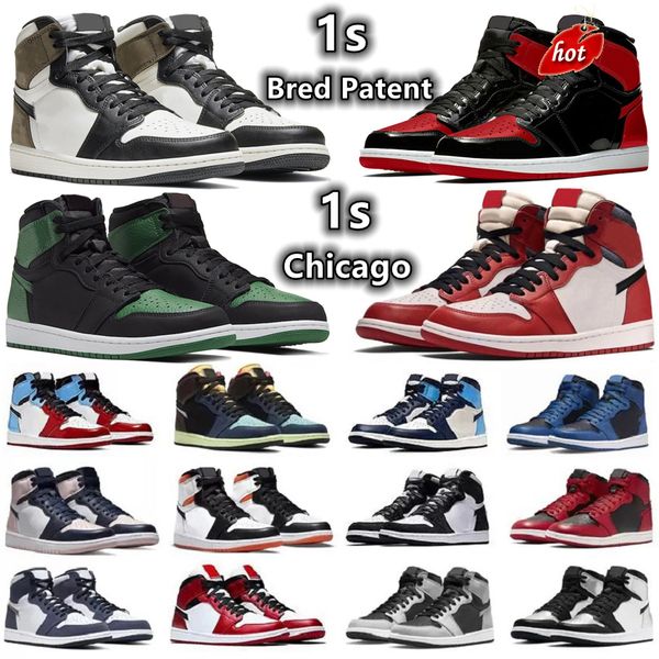 1 1s mens basketball shoes sneakers chicago reimagined bred patent dark mocha pine green rebellionaire grey fog fearless obsidian men women, Black
1 1s mens basketball shoes sneakers chicago reimagined bred patent dark mocha pine green rebellionaire grey fog fearless obsidian men women, Black