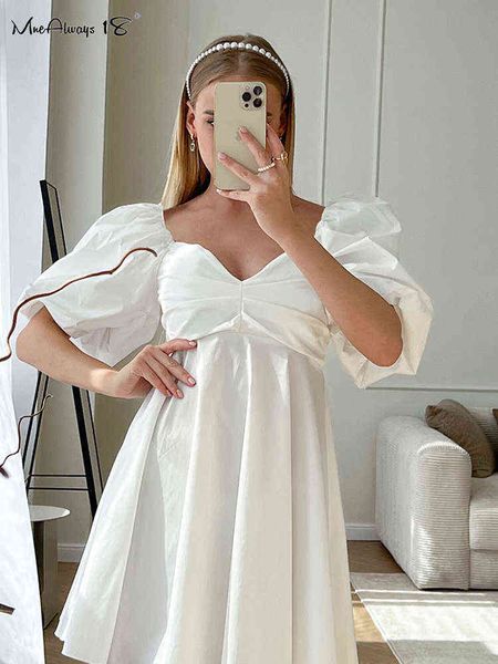 mnealways18 evening white dress short lantern sleeves elegant v-neck ruched dress summer party ladies prom dress pleated a-line t220819, Black;gray 
mnealways18 evening white dress short lantern sleeves elegant v-neck ruched dress summer party ladies prom dress pleated a-line t220819, Black;gray