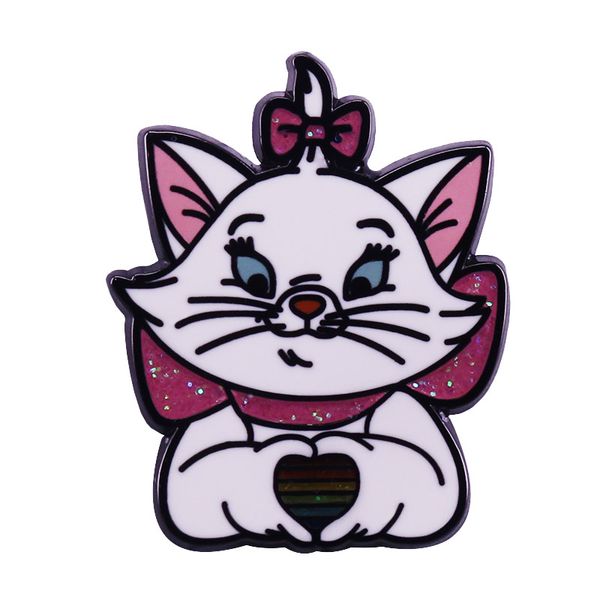 arist0 cats brooch cute pink bow white cat enamel pin rainbow heart hand kitty pins, Blue
arist0 cats brooch cute pink bow white cat enamel pin rainbow heart hand kitty pins, Blue
