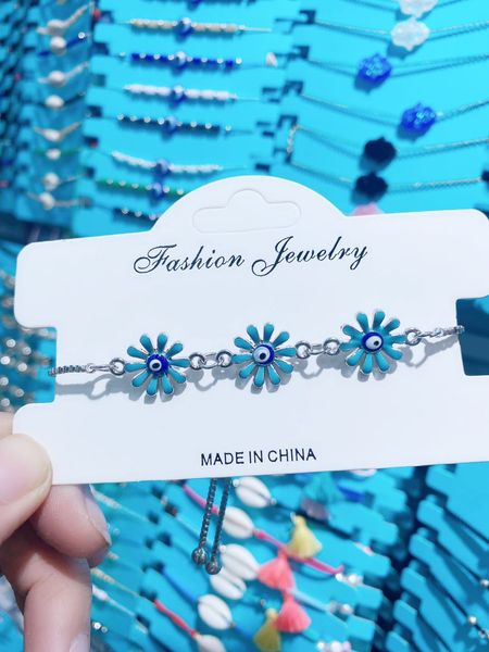 s3135 fashion jewelry evil eye bracelet blue eyes daisy flowers charms adjustable chain bracelets, Golden;silver
s3135 fashion jewelry evil eye bracelet blue eyes daisy flowers charms adjustable chain bracelets, Golden;silver