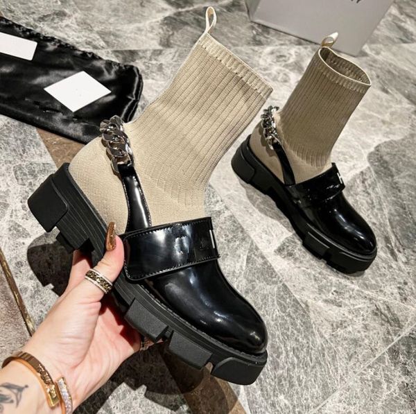 knitting elasticity ankle boots fashion designer printing mixed colors sock shoes stretch boot half stiletto booty flat heels womens booties, Black
knitting elasticity ankle boots fashion designer printing mixed colors sock shoes stretch boot half stiletto booty flat heels womens booties, Black