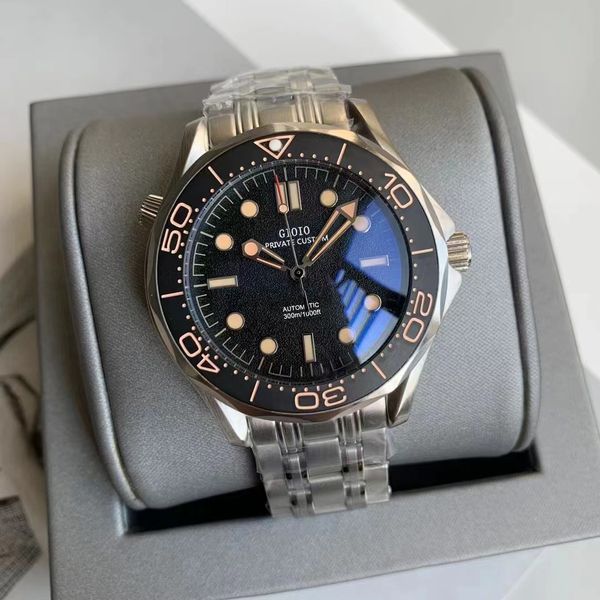 42mm ceramic bezel mens automatic mechanical watch black blue canvas stainless steel luminous, Slivery;brown
42mm ceramic bezel mens automatic mechanical watch black blue canvas stainless steel luminous, Slivery;brown