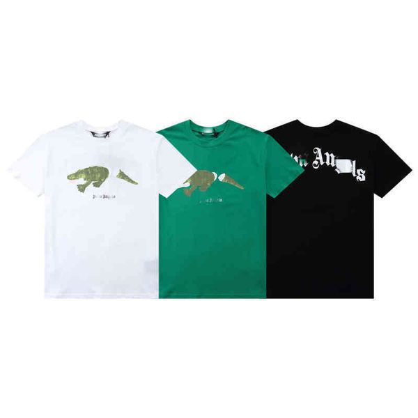 european and american summer new alligator letter print short sleeve men's and women's pa loose t-shirt fashion, White;black
european and american summer new alligator letter print short sleeve men's and women's pa loose t-shirt fashion, White;black