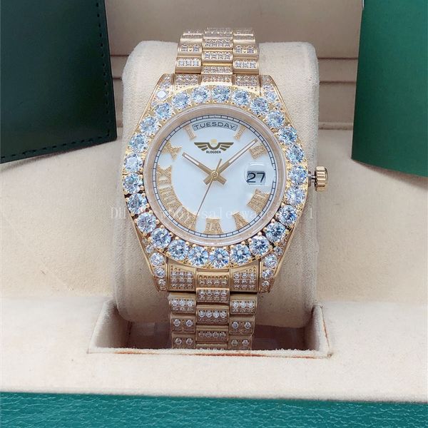 full diamond watch 218238 big diamond bezel 43mm roman dial yellow gold men men's 2813 automatic mechanical watches wristwatch white da, Slivery;brown
full diamond watch 218238 big diamond bezel 43mm roman dial yellow gold men men's 2813 automatic mechanical watches wristwatch white da, Slivery;brown