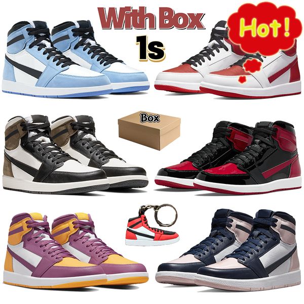 with box 1 1s mens basketball shoes dark marina blue mocha patent bred brotherhood silver toe black white rust pink mid light smoke grey
with box 1 1s mens basketball shoes dark marina blue mocha patent bred brotherhood silver toe black white rust pink mid light smoke grey