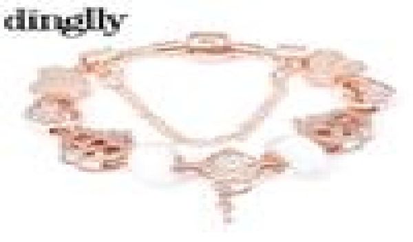 dinglly new rose gold united hearts charm bracelet for women heart shape lo, Golden;silver
dinglly new rose gold united hearts charm bracelet for women heart shape lo, Golden;silver