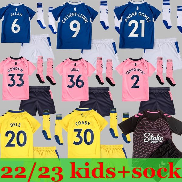 everton 2022 2023 kids kits with socks soccer jerseys calvert lewin richarlison keane demarai gray doucoure townsend sigurdsson goalkeeper p, Black;yellow
everton 2022 2023 kids kits with socks soccer jerseys calvert lewin richarlison keane demarai gray doucoure townsend sigurdsson goalkeeper p, Black;yellow