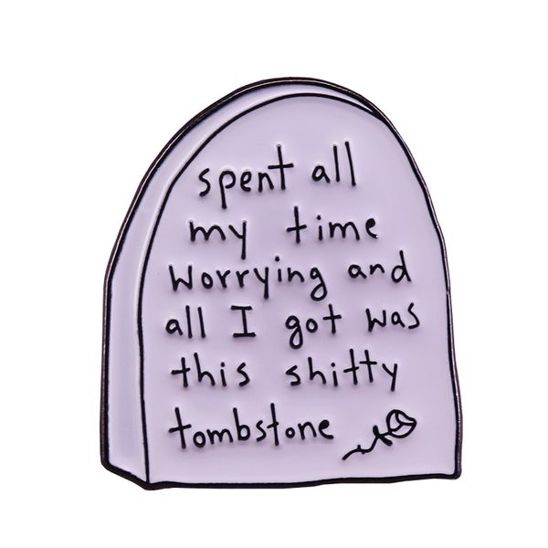 worry tombstone enamel pin overthinking anxiety ocd badge mental health remind brooch halloween gothic accessories, Blue
worry tombstone enamel pin overthinking anxiety ocd badge mental health remind brooch halloween gothic accessories, Blue
