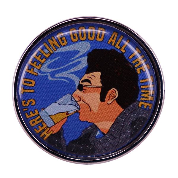 heres to feeling good all the time enamel pin kramer seinfeld funny quotes badge jewelry, Blue
heres to feeling good all the time enamel pin kramer seinfeld funny quotes badge jewelry, Blue