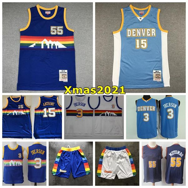 vintage men mitchell & ness swingman jersey denvers 55 dikembe mutombo 15 carmelo anthony 3 allen iverson basketball jersey shorts with logo, Black
vintage men mitchell & ness swingman jersey denvers 55 dikembe mutombo 15 carmelo anthony 3 allen iverson basketball jersey shorts with logo, Black
