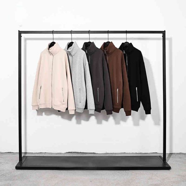 2022 autumn double zipper stand collar men's hoodie 360g fleece thickened hip hop casual cardigan coat male, Black
2022 autumn double zipper stand collar men's hoodie 360g fleece thickened hip hop casual cardigan coat male, Black