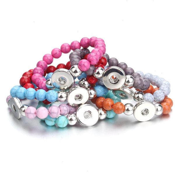 snap bracelet 18mm strand button crack stone beads handmade for women diy jewelry, Black
snap bracelet 18mm strand button crack stone beads handmade for women diy jewelry, Black