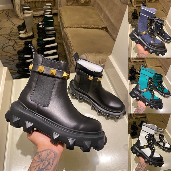 designer womens calfskin combat boots lady ankle boot leather granulated rivet winter flat shoes sneakers size 35-41, Black
designer womens calfskin combat boots lady ankle boot leather granulated rivet winter flat shoes sneakers size 35-41, Black