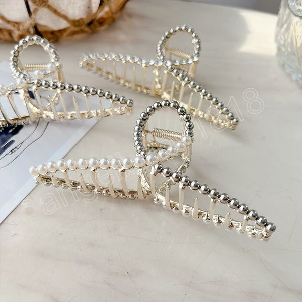 crystal pearl cross hair clamps clips women alloy ribbon large hair claws beads mixed spliced hairpins female scrunchies ponytail headdress, Slivery;white
crystal pearl cross hair clamps clips women alloy ribbon large hair claws beads mixed spliced hairpins female scrunchies ponytail headdress, Slivery;white