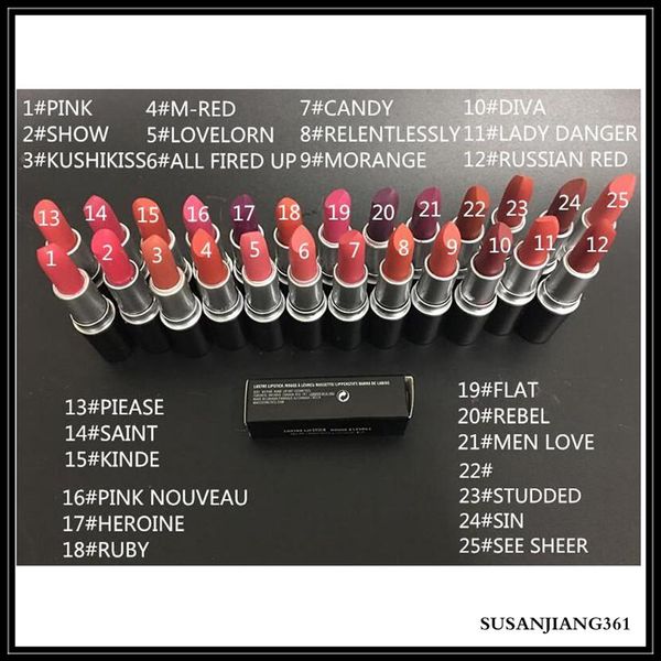 stock dhl 2017 new m makeup luster retro lipsticks frost matte lipstick 3g 25colors lipstick with english name199y
stock dhl 2017 new m makeup luster retro lipsticks frost matte lipstick 3g 25colors lipstick with english name199y