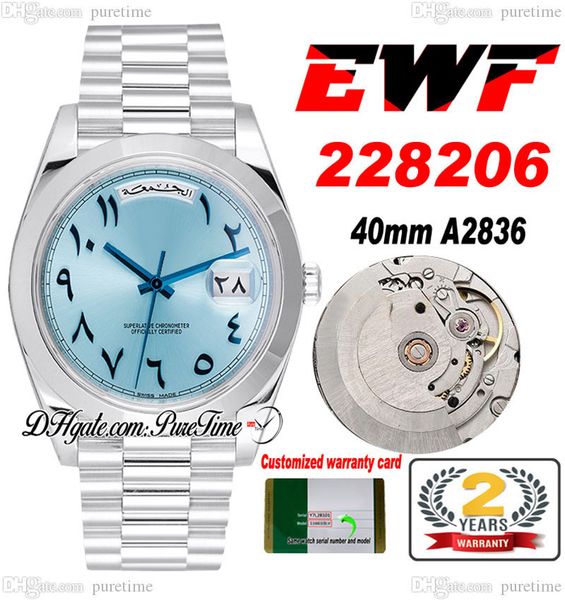 ewf day date 228206 eta a2836 automatic mens watch polished bezel ice blue arabic script dial presidential bracelet same serial card super e, Slivery;brown
ewf day date 228206 eta a2836 automatic mens watch polished bezel ice blue arabic script dial presidential bracelet same serial card super e, Slivery;brown