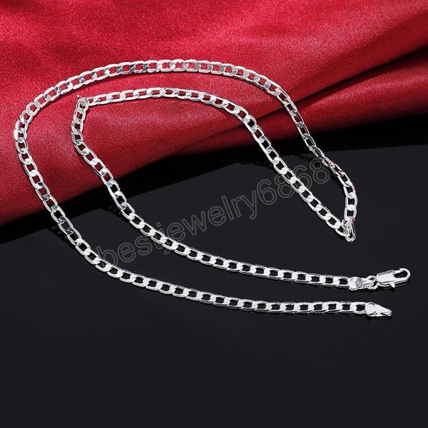 925 sterling silver 16/18/20/22/24/26/28/30 inch 4mm chains necklace for women man fashion wedding charm jewelry
925 sterling silver 16/18/20/22/24/26/28/30 inch 4mm chains necklace for women man fashion wedding charm jewelry