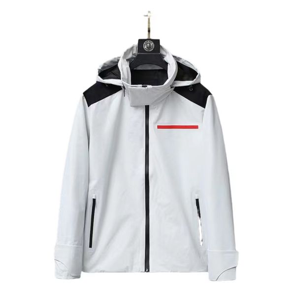 new men's designer jacket black white stitched hooded zipper mens jackets windbreaker fall and winter versatile casual sports outdoor m, Black;brown
new men's designer jacket black white stitched hooded zipper mens jackets windbreaker fall and winter versatile casual sports outdoor m, Black;brown