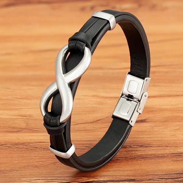classic double-layer accessories strand specially designed stainless steel mens leather bracelet multi-color combination, Black
classic double-layer accessories strand specially designed stainless steel mens leather bracelet multi-color combination, Black
