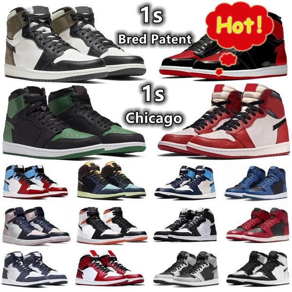 1 1s mens basketball shoes sneakers chicago reimagined bred patent dark mocha pine green rebellionaire grey fog fearless obsidian men women, Black
1 1s mens basketball shoes sneakers chicago reimagined bred patent dark mocha pine green rebellionaire grey fog fearless obsidian men women, Black