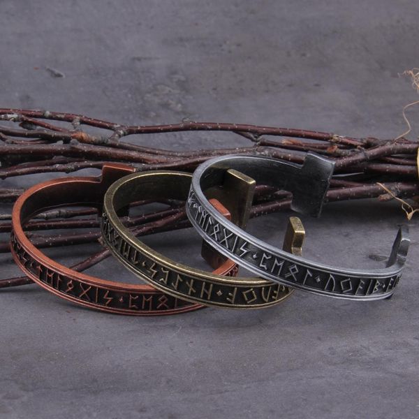 dropshipping 1pc mens handmade nordic strands rune bangle viking 3 color alloy men, Black
dropshipping 1pc mens handmade nordic strands rune bangle viking 3 color alloy men, Black