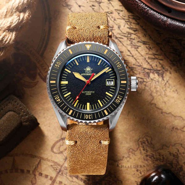 addiesdive 2022 sell men pot cover sapphire watch japan nh35 steel es automatic wrist fashion luminous dive, Slivery;brown
addiesdive 2022 sell men pot cover sapphire watch japan nh35 steel es automatic wrist fashion luminous dive, Slivery;brown