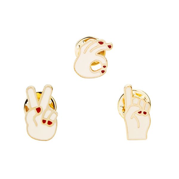 fashion cartoon gesture design brooches 3pcs set gold plated enamel badges ok yeah scissor hand alloy pin denim shirt jewelry gift bag acces, Gray
fashion cartoon gesture design brooches 3pcs set gold plated enamel badges ok yeah scissor hand alloy pin denim shirt jewelry gift bag acces, Gray
