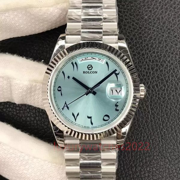 classic fashion watch men ice blue 40mm daydate ancient arab asia 2813 movement automatic mechanical stainless steel 18k sapphire glass watc, Slivery;brown
classic fashion watch men ice blue 40mm daydate ancient arab asia 2813 movement automatic mechanical stainless steel 18k sapphire glass watc, Slivery;brown