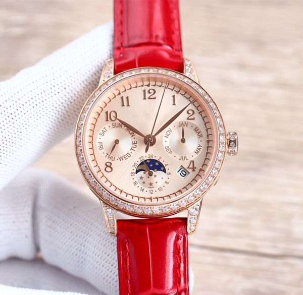 fashion classic women's watch 35mm 9100 moon phase function mechanical movement sapphire mirror leather band life water resistant 100 m, Slivery;golden
fashion classic women's watch 35mm 9100 moon phase function mechanical movement sapphire mirror leather band life water resistant 100 m, Slivery;golden