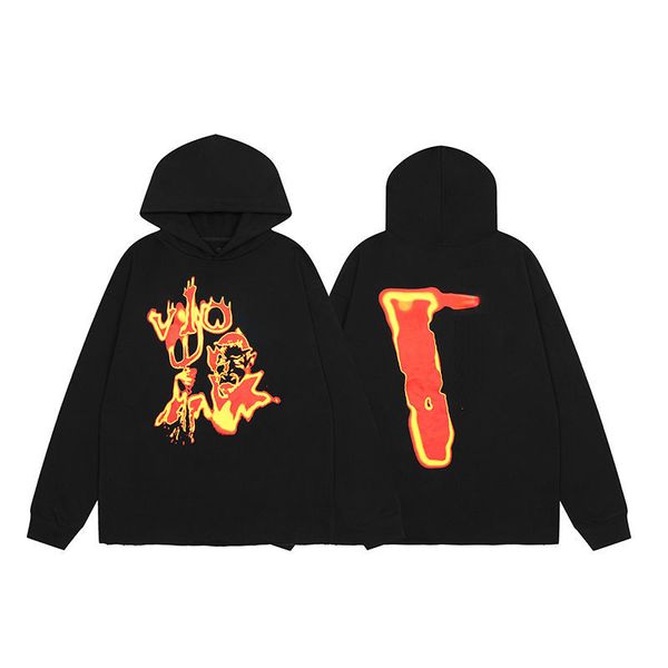 designer hoodie vlon halloween red flame big v men's and women's hip-hop high street tide brand sports sweater, Black
designer hoodie vlon halloween red flame big v men's and women's hip-hop high street tide brand sports sweater, Black
