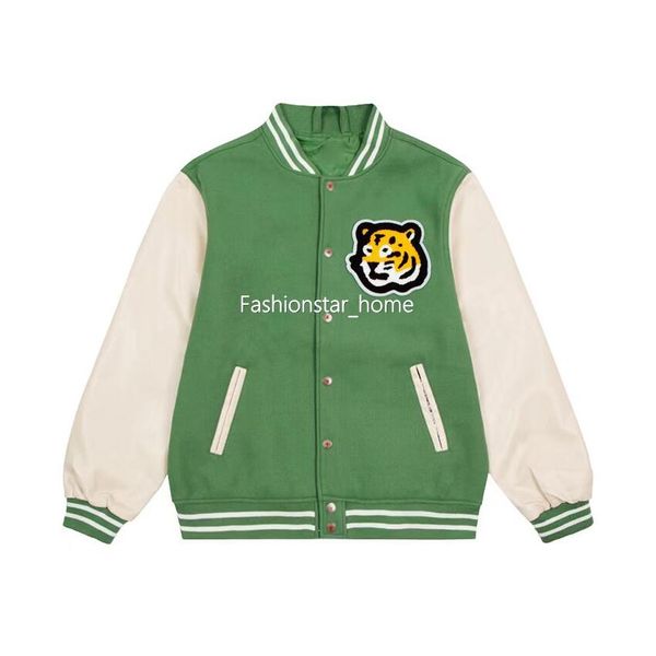 22fw autumn cartoon tiger green baseball jackets stitching leather man women jacket tjamjk32, Black;brown
22fw autumn cartoon tiger green baseball jackets stitching leather man women jacket tjamjk32, Black;brown