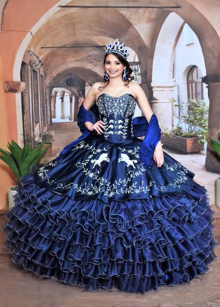 charro western quinceanera dresses dark navy prom ball gown sweet 15 dress tiers skirt 2022, Blue;red
charro western quinceanera dresses dark navy prom ball gown sweet 15 dress tiers skirt 2022, Blue;red